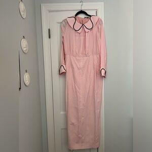 NWT Emilia Wickstead long pink dress. Size UK14.